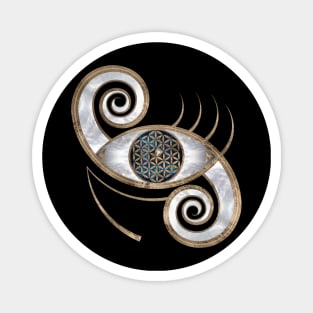 Flower of Life - Eye Swirl Ornament Pearl Magnet